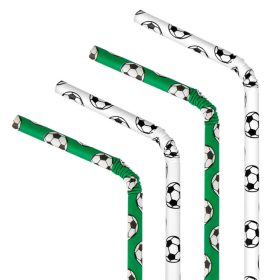 Szívószál papír, foci, football, 10db