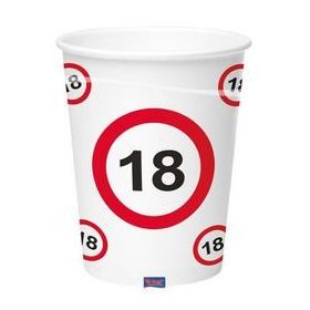  Papírpohár sebességkorlátozó 18-as számmal, 250ml 6db, 20741