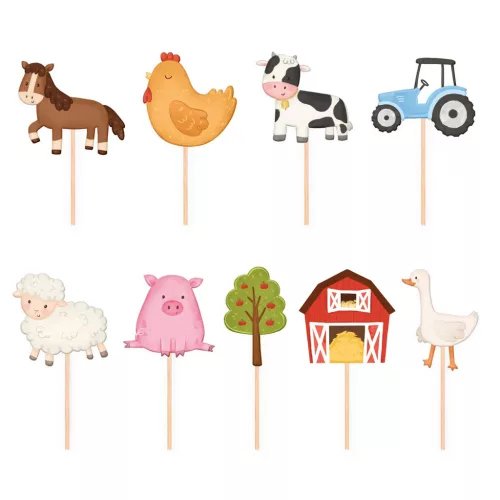 Tortabeszúró, tortadísz, 9db, Farm