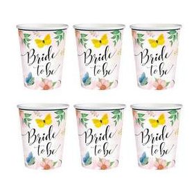 Papírpohár lánybúcsúra Bride to be, 6db