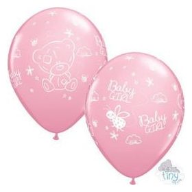 Mintás latex lufi 11" 28cm Baby girl, 45369