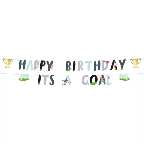 Happy Birthday füzér dekoráció, Foci, Football