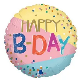 Szülinapi lufi 18" 45cm Happy B-Day