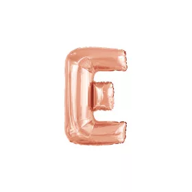 Betű lufi 34" 86cm óriás Rosegold betű, E betű, 