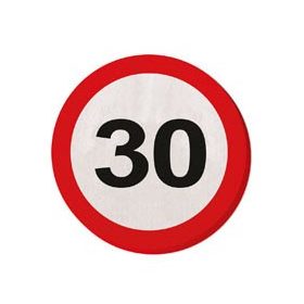   Szalvéta sebességkorlátozó számos 30cm 20db 30-as számmal f28330