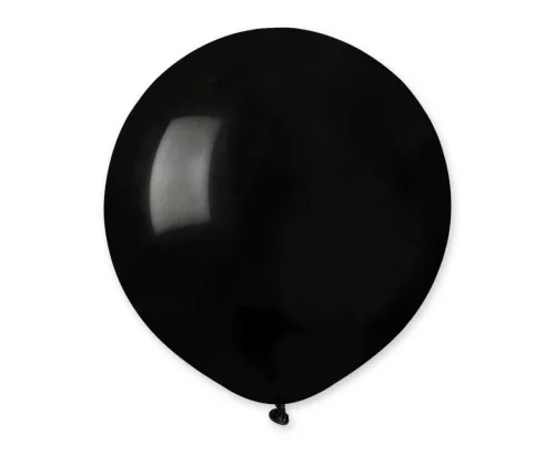 Gömb lufi 19" (48cm-es) léggömb, Fekete