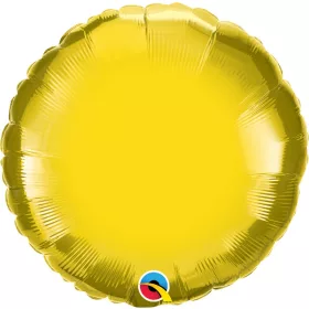 Egyszínű kerek lufi 18" 45cm, Citromsárga, 