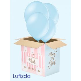 Babaváró doboz lufikkal - Kisfiú