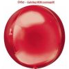 Egyszínű fólia gömb lufi 16" 40cm piros Orbz, 2820399