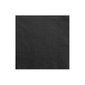 Szalvéta 33x33cm egyszínű 20db Fekete