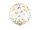 Orbz fólia gömb lufi 16" 40cm buborék, színes konfetti mintával