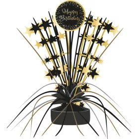 Asztaldísz, Happy Birthday, Arany