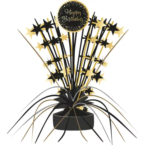 Asztaldísz, Happy Birthday, Arany