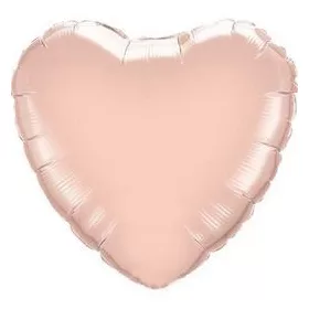 Egyszínű szív lufi 18" 45cm Rosegold szív, 57045, 
