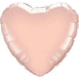 Egyszínű szív fólia lufi 18" 45cm Rosegold szív, 57045, 