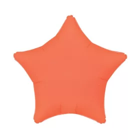 Egyszínű csillag lufi 19" 48cm Neon Narancs