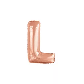 Betű lufi 34" 86cm óriás Rosegold betű, L betű, 