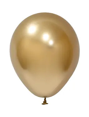 BALONEVI Latex lufi, 12" 30cm, 50db/cs, Krom Gold, Króm Arany