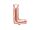 Betű lufi 14" 35cm rosegold fólia betű, L betű, levegővel tölthető