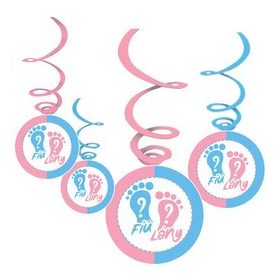 Függő dekoráció babaváróra, fiú vagy lány 6db