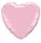 Egyszínű szív fólia lufi 18" 45cm gyöngyház rózsaszín szív, 11855, 