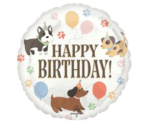 Szülinapi fólia lufi 18" 45cm Happy Birthday