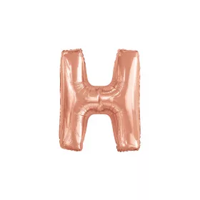 Betű lufi 34" 86cm óriás Rosegold betű, H betű, 