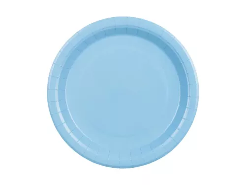 Papírtányér 18cm 6db Világoskék