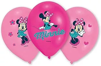 Mintás lufi 11" 28cm Minnie, 6db