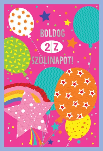Cardex képeslap Boldog szülinapot!, tekerhető évszámmal, borítékkal