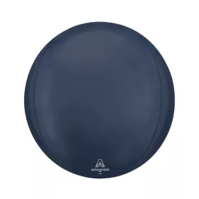 Egyszínű gömb lufi 15" 38cm Navy Blue, Kék Orbz