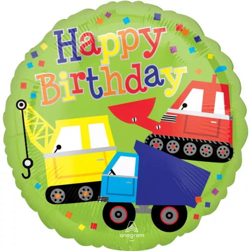 Szülinapi lufi 17" 43cm Happy Birthday, jármű