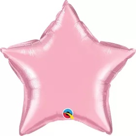   Egyszínű csillag lufi 20" 50cm Pearl Pink, gyöngyház Rózsaszín csillag 