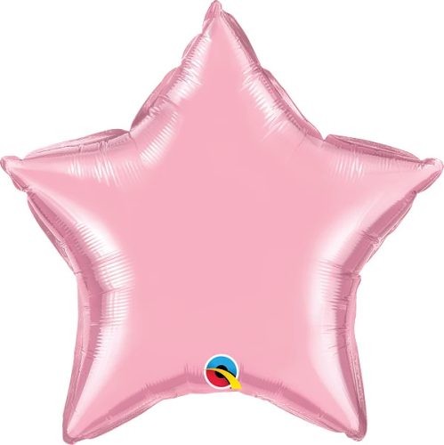 Egyszínű csillag fólia lufi 20" 50cm Pearl Pink, gyöngyház rózsaszín csillag 