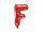 Betű lufi 14" 35cm piros fólia betű, F betű, levegővel tölthető