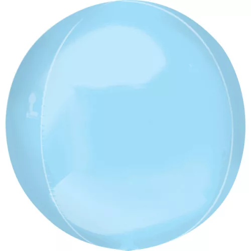 Egyszínű gömb lufi 16" 40cm Világoskék Orbz,
