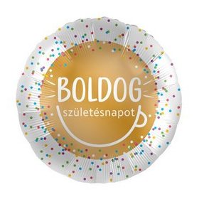   Szülinapi lufi 17" 42cm Boldog Születésnapot, mpr-70253