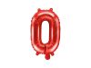 Betű lufi 14" 35cm piros fólia betű, O betű, levegővel tölthető