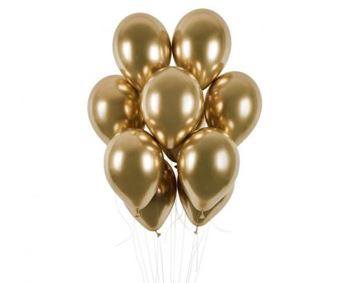 GEMAR Latex lufi 13" (35cm) Shiny Chrome arany, 50db/cs