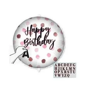 Szülinapi lufi 18" 45cm Happy Birthday, feliratozható