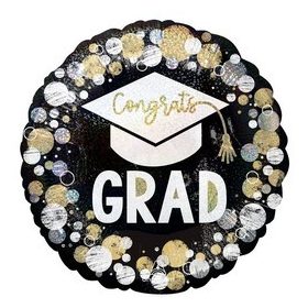 Ballagási fólia lufi 18" 45cm Congrats grad!