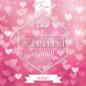 Képeslap, 14x14cm, VNA07, Csak a szerelem számít