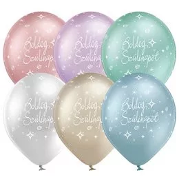 Szülinapi lufi 11" 28cm 6db Boldog szülinapot! Light Chrome