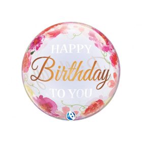 Szülinapi Bubbles lufi 22" 56cm Happy Birthday