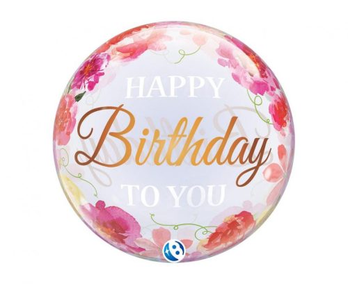 Szülinapi Bubbles lufi 22" 56cm Happy Birthday