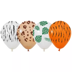 BALONEVI lufi, 12" 30cm, 50db/cs, Safari állatok