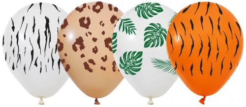 BALONEVI lufi, 12" 30cm, 50db/cs, Safari állatok