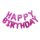 Happy Birthday felirat, rózsaszín 16" fólia betűk, csak levegővel tölthető