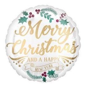   Karácsonyi fólia lufi 18" 45cm Merry Christmas, , 3831001
