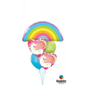   Héliumos luficsokor szülinapra, Happy Birthday, Unikornis, Unicornis, Egyszarvú - INGYENES KISZÁLLÍTÁSSAL